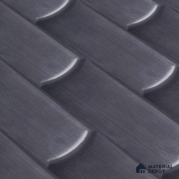 Faux Subway Wall Tile TL 04692 Gradient Solara Grana Grey 2 ft x 1 ft Ceramic Glossy Finish - 9 mm | Suitable For Kitchen, Bathroom Walls and Backsplashes | Please Expect a Slight Variation of Pattern