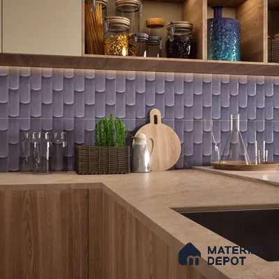 Faux Subway Wall Tile TL 04692 Gradient Solara Grana Grey 2 ft x 1 ft Ceramic Glossy Finish - 9 mm | Suitable For Kitchen, Bathroom Walls and Backsplashes | Please Expect a Slight Variation of Pattern