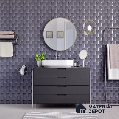 Faux Subway Wall Tile TL 04692 Gradient Solara Grana Grey 2 ft x 1 ft Ceramic Glossy Finish - 9 mm | Suitable For Kitchen, Bathroom Walls and Backsplashes | Please Expect a Slight Variation of Pattern