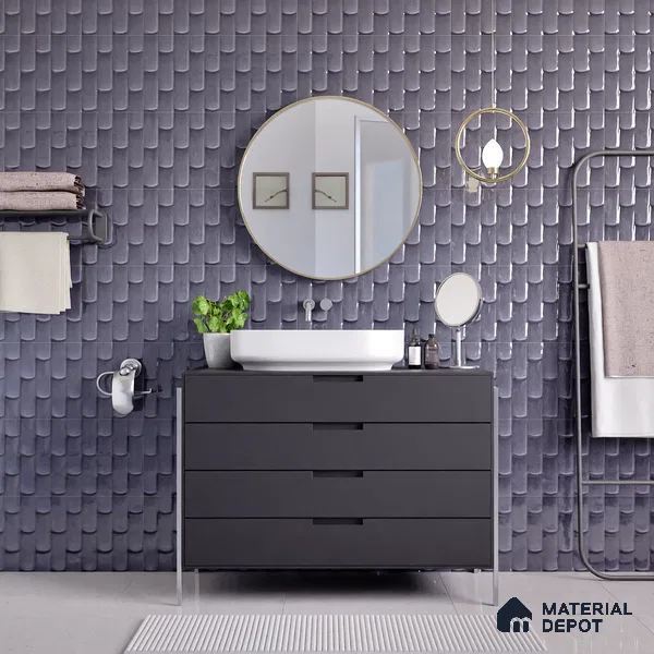 Faux Subway Wall Tile TL 04692 Gradient Solara Grana Grey 2 ft x 1 ft Ceramic Glossy Finish - 9 mm | Suitable For Kitchen, Bathroom Walls and Backsplashes | Please Expect a Slight Variation of Pattern