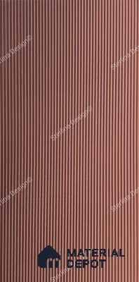 Red Plain Colour Louver 254 STER (254) 8 ft x 4 ft MDF Panel - 12 mm | Suitable for Feature Wall, TV Unit & Living Room | Width is Subjected to 5% Variation
