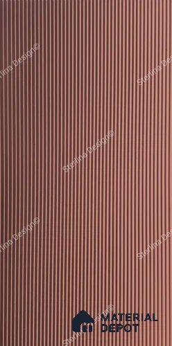 Red Plain Colour Louver 254 STER (254) 8 ft x 4 ft MDF Panel - 12 mm | Suitable for Feature Wall, TV Unit & Living Room | Width is Subjected to 5% Variation