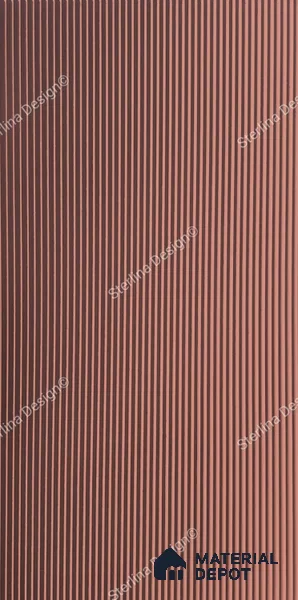 Red Plain Colour Louver 254 STER (254) 8 ft x 4 ft MDF Panel - 12 mm | Suitable for Feature Wall, TV Unit & Living Room | Width is Subjected to 5% Variation