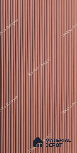 Red Plain Colour Louver 255 STER (255) 8 ft x 4 ft MDF Panel - 12 mm | Suitable for Feature Wall, TV Unit & Living Room | Width is Subjected to 5% Variation