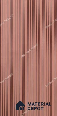 Red Plain Colour Louver 257 STER (257) 8 ft x 4 ft MDF Panel - 12 mm | Suitable for Feature Wall, TV Unit & Living Room | Width is Subjected to 5% Variation
