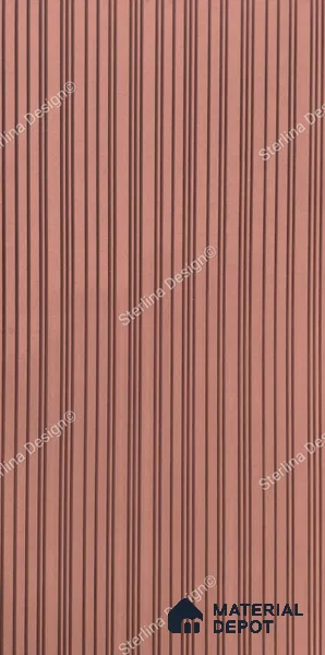 Red Plain Colour Louver 257 STER (257) 8 ft x 4 ft MDF Panel - 12 mm | Suitable for Feature Wall, TV Unit & Living Room | Width is Subjected to 5% Variation