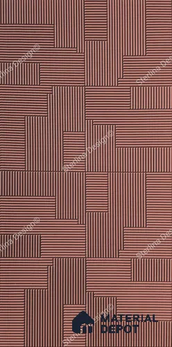 Red Patterned Louver 261 STER (261) 8 ft x 4 ft MDF Panel - 12 mm | Suitable for Feature Wall, TV Unit & Living Room | Width is Subjected to 5% Variation
