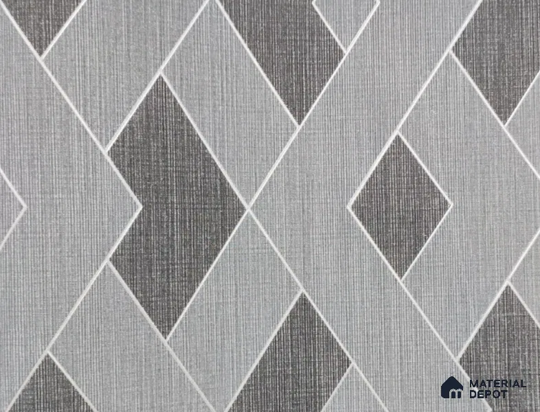 29024 | Charcoal and Silver Harlequin Non Woven Geometric Wallpaper - 10 Meter x 21 Inches, 57.41 Sq. Ft. (Min. 15% Wastage)