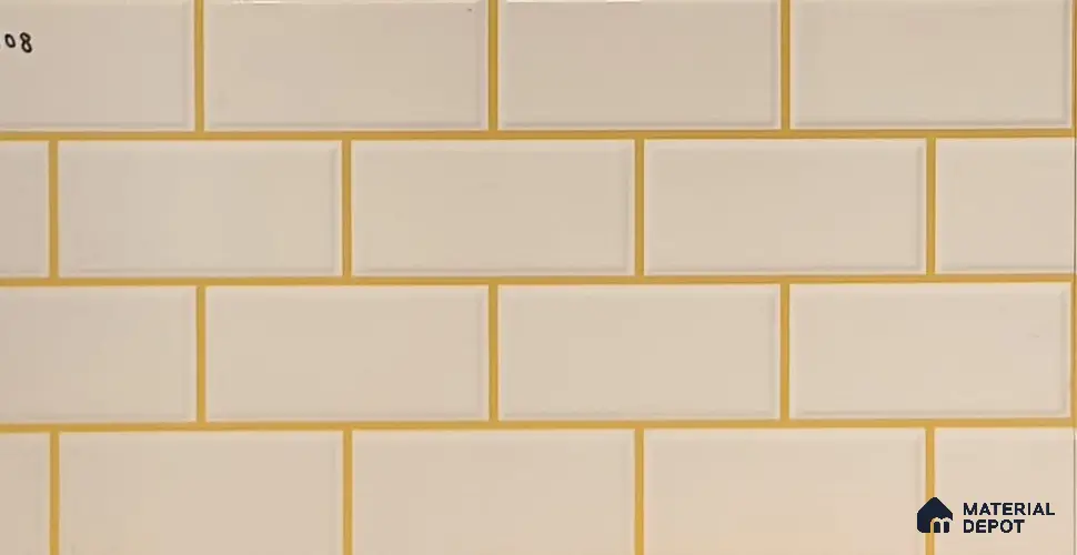 Faux Subway Wall Tile TL 05293 C Splendore Linea Amber 2 ft x 1 ft Ceramic Glossy Finish - 9 mm | Suitable for Kitchen, Bathroom & Balcony Walls | Please Expect a Slight Variation of Pattern