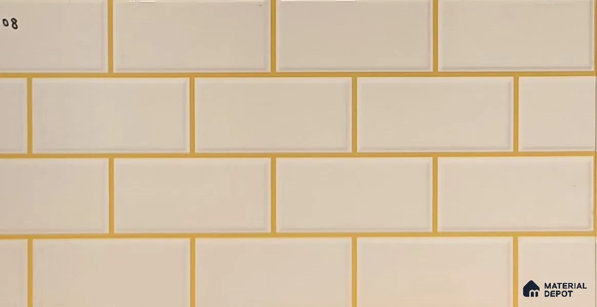 Faux Subway Wall Tile TL 05293 C Splendore Linea Amber 2 ft x 1 ft Ceramic Glossy Finish - 9 mm | Suitable for Kitchen, Bathroom & Balcony Walls | Please Expect a Slight Variation of Pattern