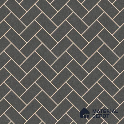 Parking Floor Tile TL 00421 Geometric Black 16 x 16 inch Vitrified Anti Skid Matte Finish Heavy Duty Tile - 12 mm | Suitable For Balcony, Terrace, Pathways | Pattern Alignment May Vary | 2-3 mm Spacer is Mandatory