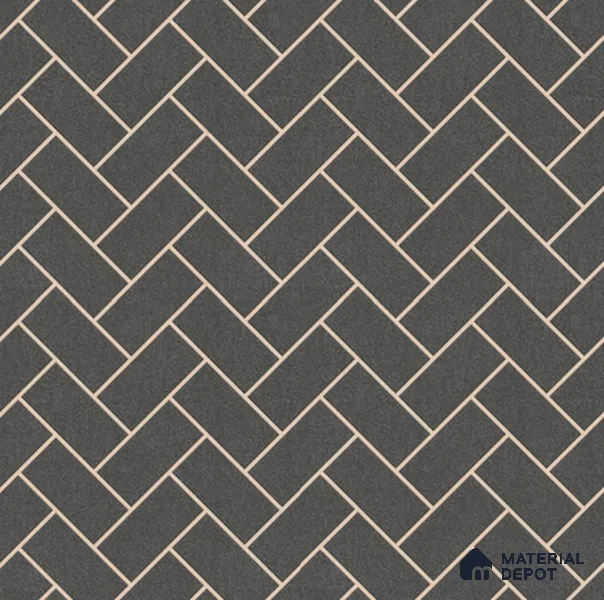Parking Floor Tile TL 00421 Geometric Black 16 x 16 inch Vitrified Anti Skid Matte Finish Heavy Duty Tile - 12 mm | Suitable For Balcony, Terrace, Pathways | Pattern Alignment May Vary | 2-3 mm Spacer is Mandatory