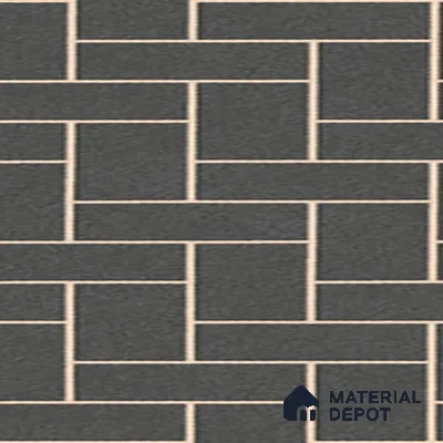 Parking Floor Tile TL 00421 Geometric Black 16 x 16 inch Vitrified Anti Skid Matte Finish Heavy Duty Tile - 12 mm | Suitable For Balcony, Terrace, Pathways | Pattern Alignment May Vary | 2-3 mm Spacer is Mandatory