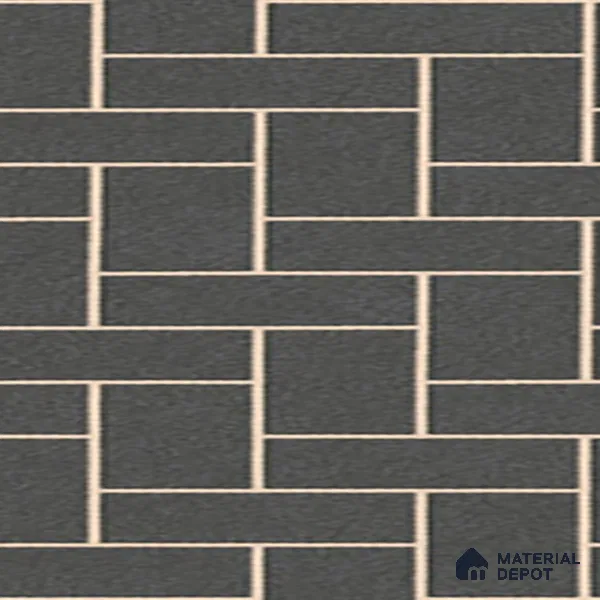 Parking Floor Tile TL 00421 Geometric Black 16 x 16 inch Vitrified Anti Skid Matte Finish Heavy Duty Tile - 12 mm | Suitable For Balcony, Terrace, Pathways | Pattern Alignment May Vary | 2-3 mm Spacer is Mandatory