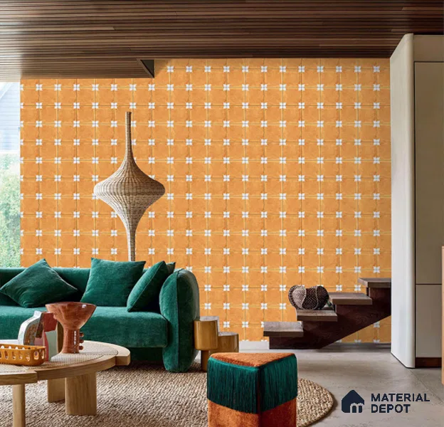 TL 04354 B Athangudi Yellow Moroccan Look Matte Finish 300 x 300 mm Ceramic  Tile - 9 mm | Please Expect a Slight Variation of Pattern