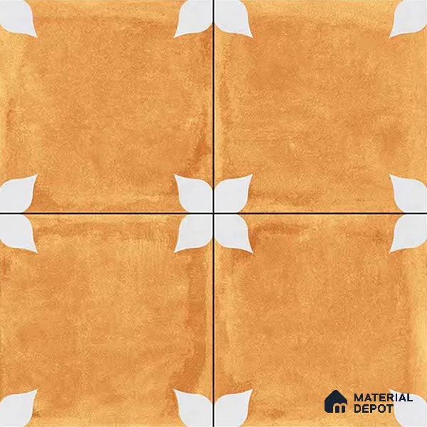 TL 04354 B Athangudi Yellow Moroccan Look Matte Finish 300 x 300 mm Ceramic  Tile - 9 mm | Please Expect a Slight Variation of Pattern