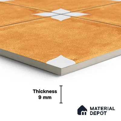 TL 04354 B Athangudi Yellow Moroccan Look Matte Finish 300 x 300 mm Ceramic  Tile - 9 mm | Please Expect a Slight Variation of Pattern