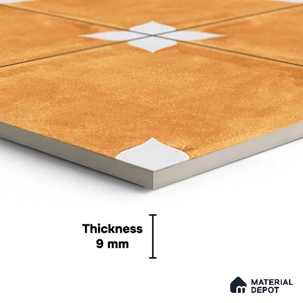 TL 04354 B Athangudi Yellow Moroccan Look Matte Finish 300 x 300 mm Ceramic  Tile - 9 mm | Please Expect a Slight Variation of Pattern