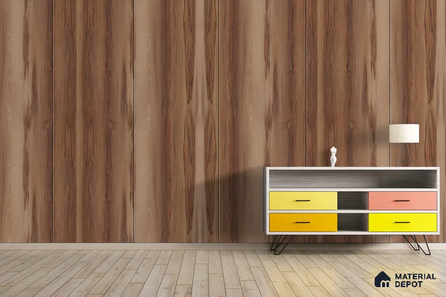 Wooden Look 3257 SMR 8 ft x 4 ft High Gloss Finish Decorative Laminate - 1 mm | Suitable for TV Unit, Wardrobe, Kitchen Cabinets