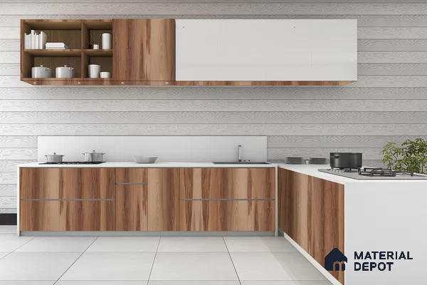 Wooden Look 3257 SMR 8 ft x 4 ft High Gloss Finish Decorative Laminate - 1 mm | Suitable for TV Unit, Wardrobe, Kitchen Cabinets