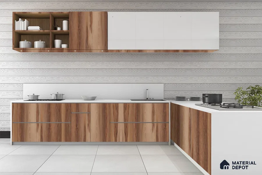 Wooden Look 3257 SMR 8 ft x 4 ft High Gloss Finish Decorative Laminate - 1 mm | Suitable for TV Unit, Wardrobe, Kitchen Cabinets