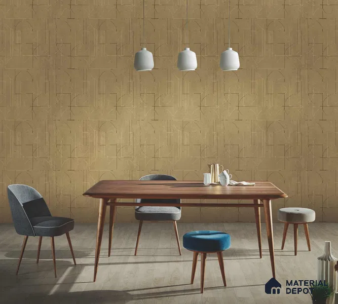 333118 | 10 Meter x 21 Inches Patterned Look Wallpaper - 57.41 Sq. Ft. | Minimum 15% wastage during installation