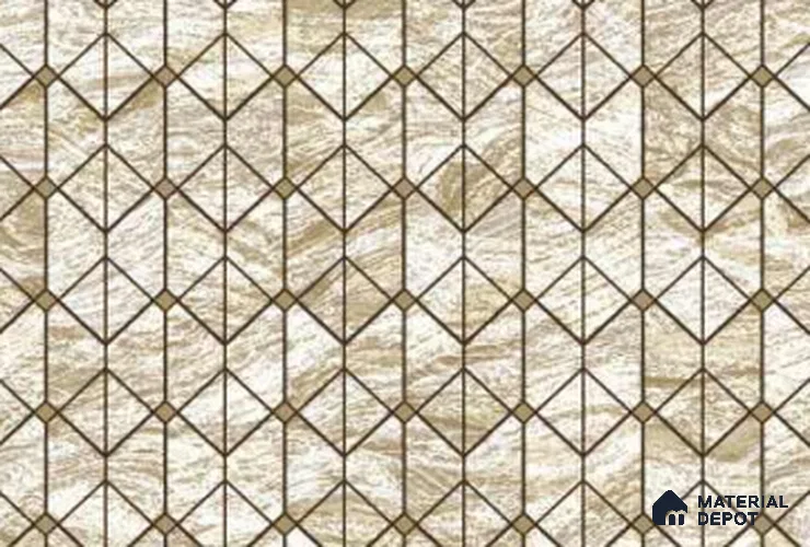 333125 | 10 Meter x 21 Inches Geometric Look Wallpaper - 57.41 Sq. Ft. | Minimum 15% wastage during installation
