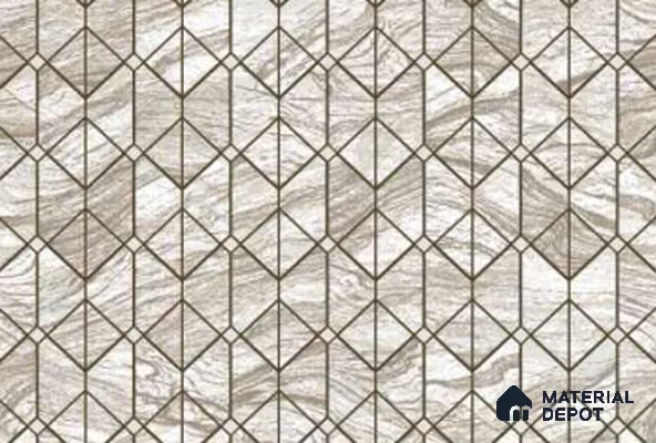 333126 | 10 Meter x 21 Inches Geometric Look Wallpaper - 57.41 Sq. Ft. | Minimum 15% wastage during installation