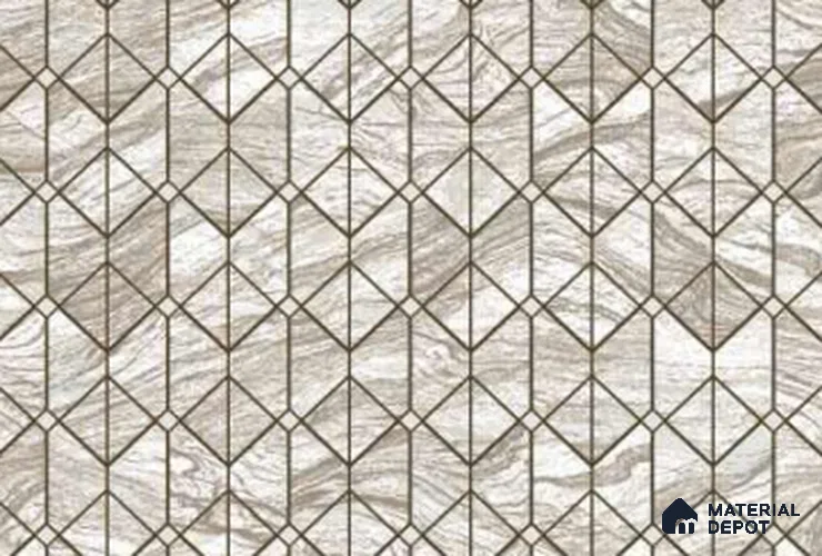 333126 | 10 Meter x 21 Inches Geometric Look Wallpaper - 57.41 Sq. Ft. | Minimum 15% wastage during installation