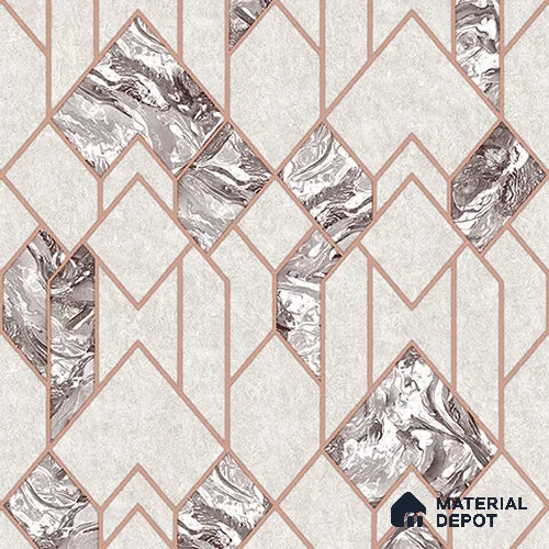 34533-3 | 5 Meter x 41.7 Inches Geometric Look PVC Wallpaper - 56.99 Sq. Ft | Minimum 15% wastage during installation