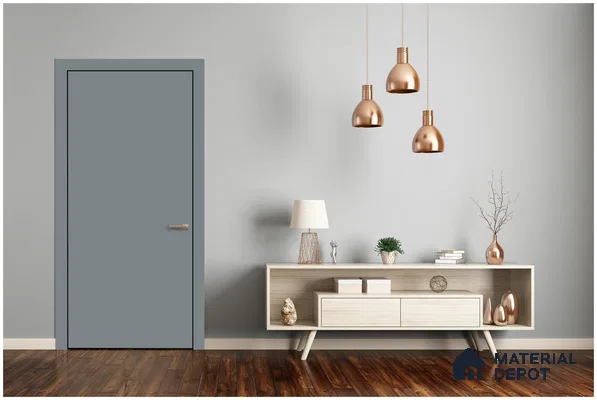 Grey Solid Colors Look 3551 SUD 8 ft x 4 ft Suede Finish Decorative Laminate - 1 mm | Suitable for Living Room, Kitchen, Office