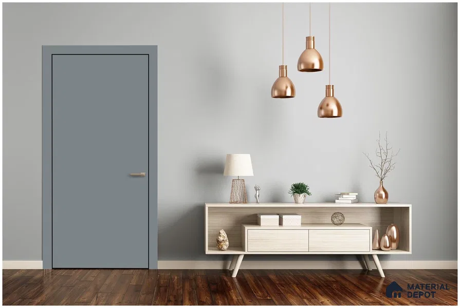 Grey Solid Colors Look 3551 SUD 8 ft x 4 ft Suede Finish Decorative Laminate - 1 mm | Suitable for Living Room, Kitchen, Office