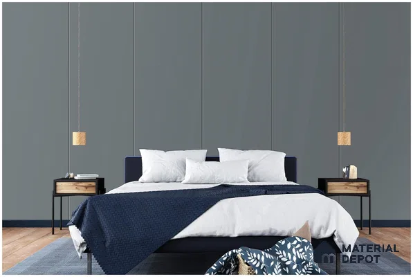 Grey Solid Colors Look 3551 SUD 8 ft x 4 ft Suede Finish Decorative Laminate - 1 mm | Suitable for Living Room, Kitchen, Office