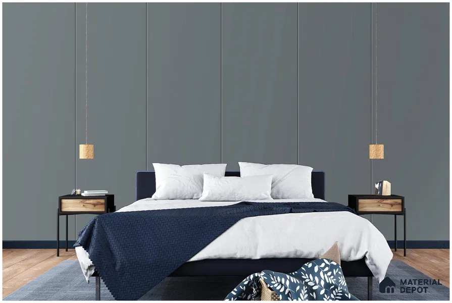 Grey Solid Colors Look 3551 SUD 8 ft x 4 ft Suede Finish Decorative Laminate - 1 mm | Suitable for Living Room, Kitchen, Office