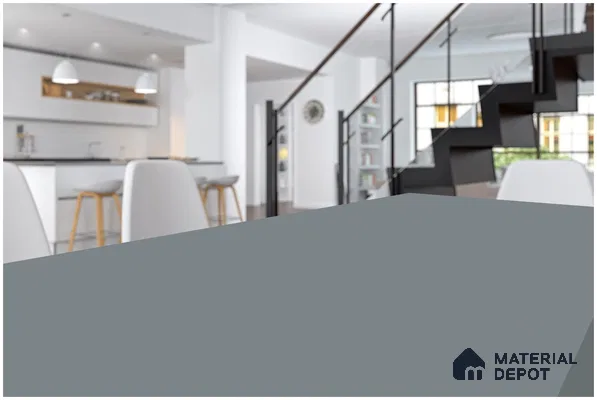Grey Solid Colors Look 3551 SUD 8 ft x 4 ft Suede Finish Decorative Laminate - 1 mm | Suitable for Living Room, Kitchen, Office