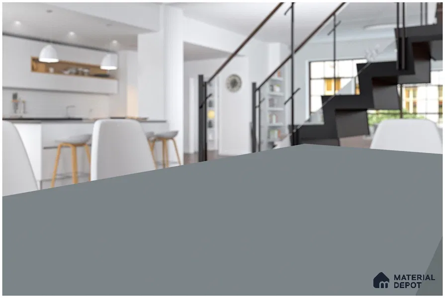 Grey Solid Colors Look 3551 SUD 8 ft x 4 ft Suede Finish Decorative Laminate - 1 mm | Suitable for Living Room, Kitchen, Office