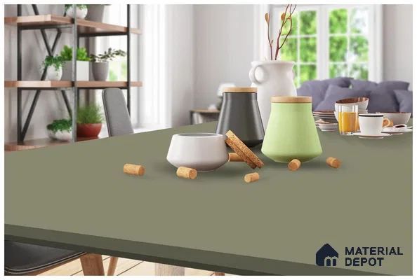 Grey Solid Colors Look 3561 NGL 8 ft x 4 ft High Gloss Finish Decorative Laminate - 1 mm | Suitable for Living Room, Kitchen, Office