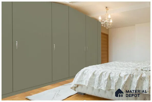 Grey Solid Colors Look 3561 NGL 8 ft x 4 ft High Gloss Finish Decorative Laminate - 1 mm | Suitable for Living Room, Kitchen, Office