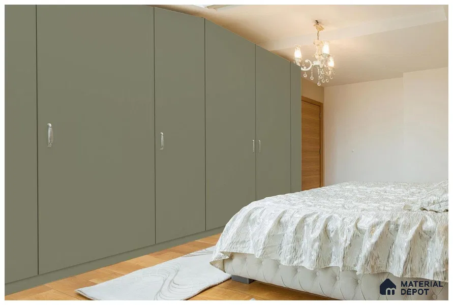 Grey Solid Colors Look 3561 NGL 8 ft x 4 ft High Gloss Finish Decorative Laminate - 1 mm | Suitable for Living Room, Kitchen, Office