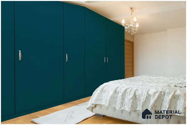 Blue Solid Colors Look 3569 SUD 8 ft x 4 ft Suede Finish Decorative Laminate - 1 mm | Suitable for Living Room, Kitchen, Office