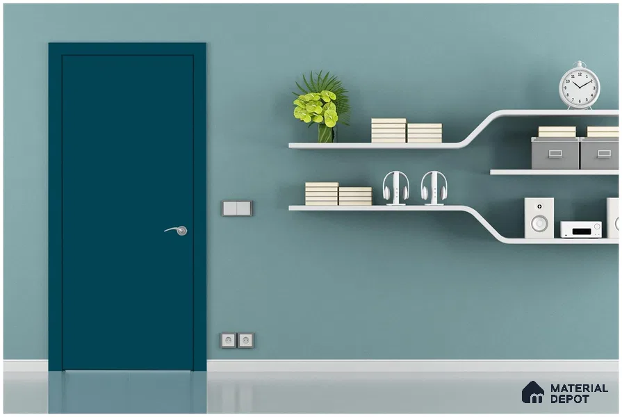 Blue Solid Colors Look 3569 SUD 8 ft x 4 ft Suede Finish Decorative Laminate - 1 mm | Suitable for Living Room, Kitchen, Office