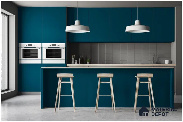Blue Solid Colors Look 3569 SUD 8 ft x 4 ft Suede Finish Decorative Laminate - 1 mm | Suitable for Living Room, Kitchen, Office