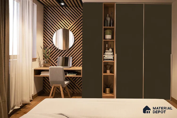Brown Solid Colors Look 3651 NGL 8 ft x 4 ft High Gloss Finish Decorative Laminate - 1 mm | Suitable for Living Room, Kitchen, Office