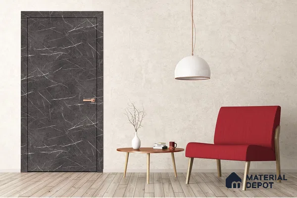 Grey Marble Look 3744 SMR 8 ft x 4 ft High Gloss Finish Decorative Laminate - 1 mm | Suitable for TV Unit, Wardrobe, Kitchen Cabinets