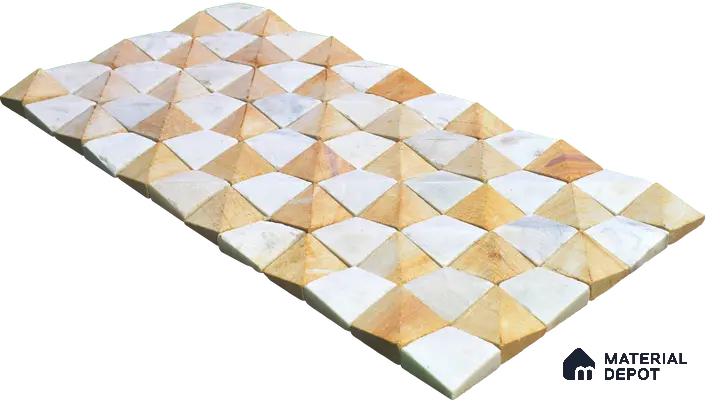 WL 00111 3D Oak 300 x 300 mm Natural Stone Wall Cladding |  Stone is a Natural Product, Please Expect Variation in Shades