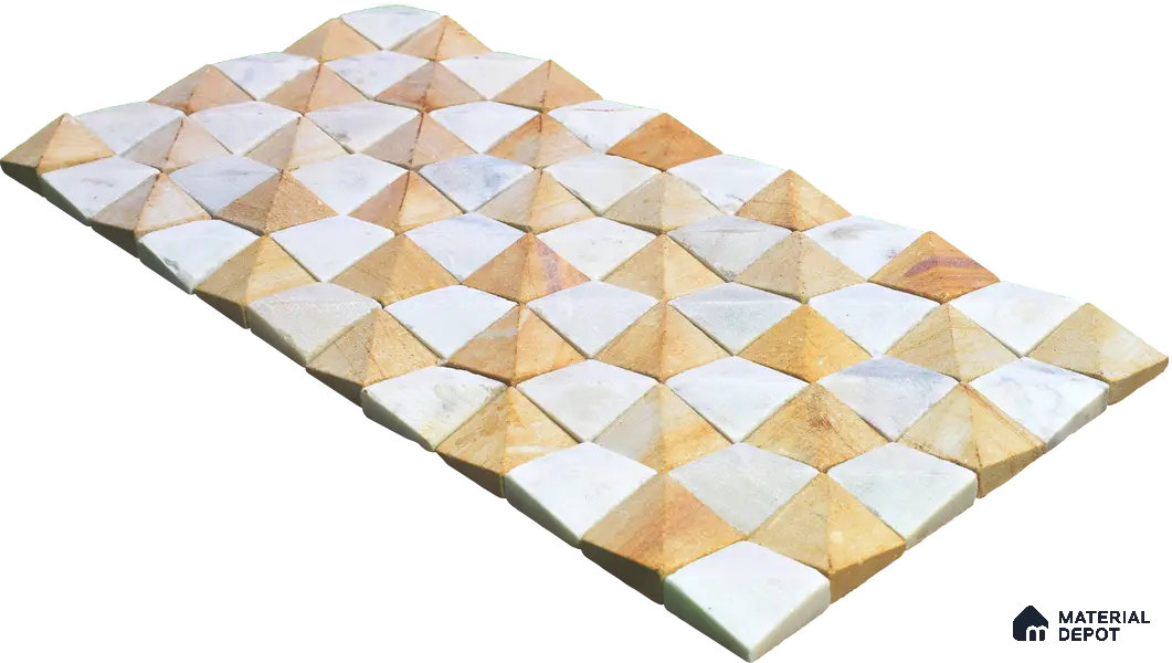 WL 00111 3D Oak 300 x 300 mm Natural Stone Wall Cladding |  Stone is a Natural Product, Please Expect Variation in Shades