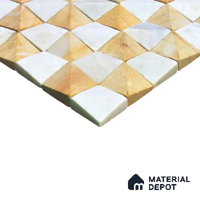 WL 00111 3D Oak 300 x 300 mm Natural Stone Wall Cladding |  Stone is a Natural Product, Please Expect Variation in Shades