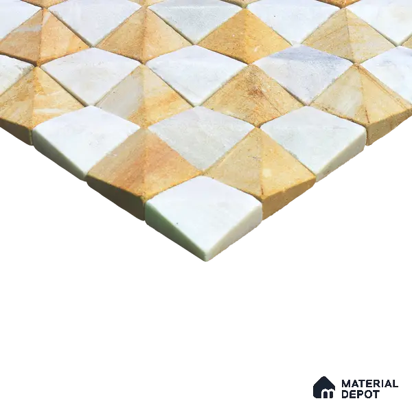 WL 00111 3D Oak 300 x 300 mm Natural Stone Wall Cladding |  Stone is a Natural Product, Please Expect Variation in Shades