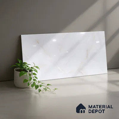 Marble Wall Tile TL 05998 B 7619 D Dark 2 ft x 1 ft Ceramic Glossy Finish - 7.5 mm | Suitable For Kitchen, Bathroom (Sample)