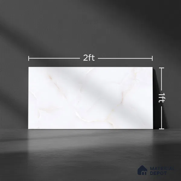 Marble Wall Tile TL 05998 B 7619 D Dark 2 ft x 1 ft Ceramic Glossy Finish - 7.5 mm | Suitable For Kitchen, Bathroom (Sample)